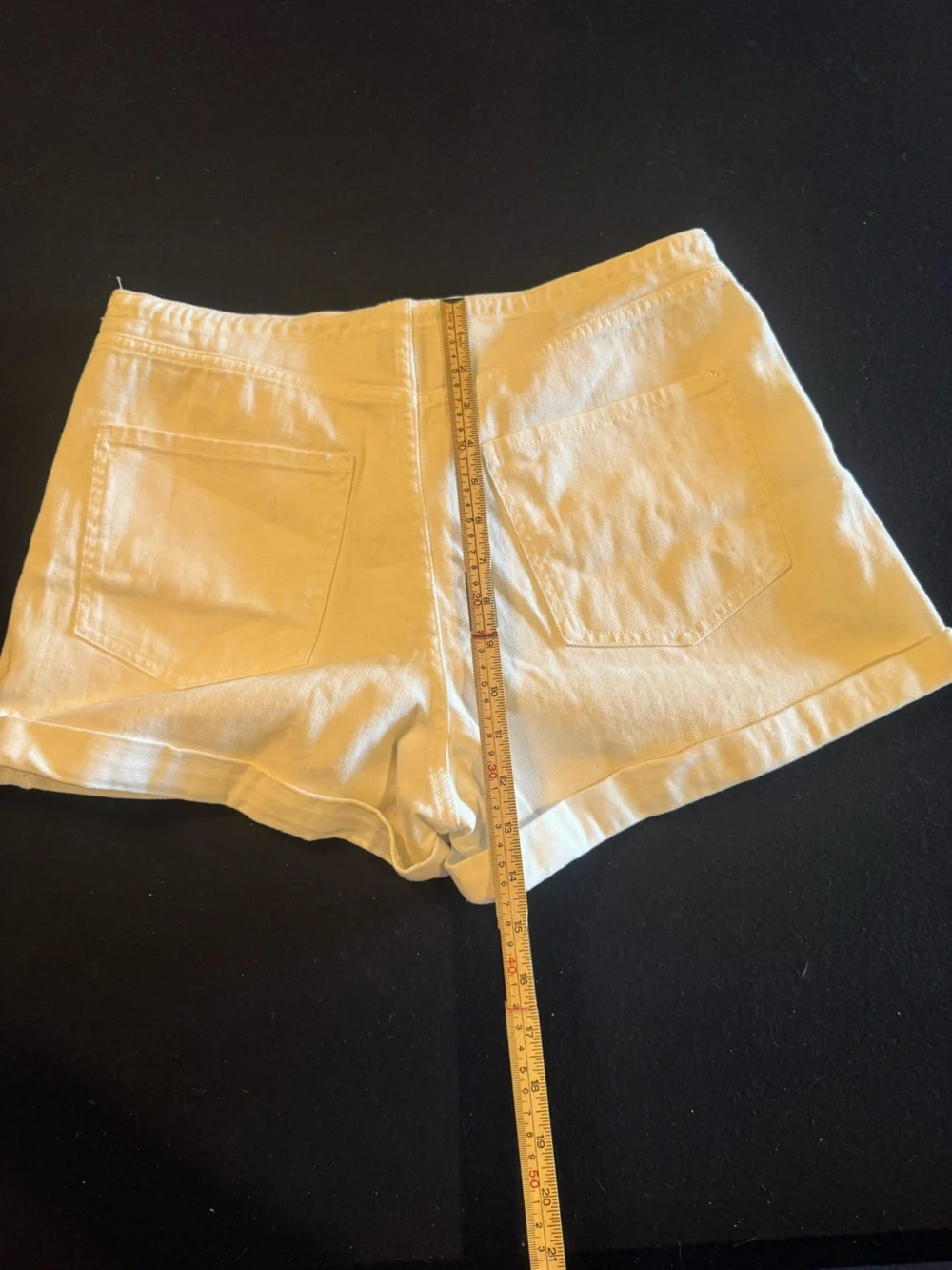 DAZE White Drawstring Denim Athletic Shorts